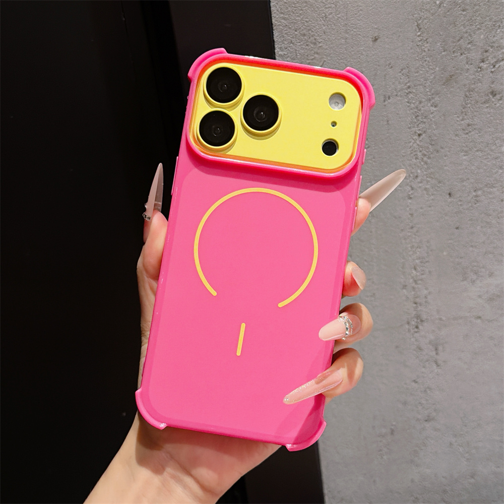 Phone Cases Magsafe - Contrast Color Armor Phone Case for