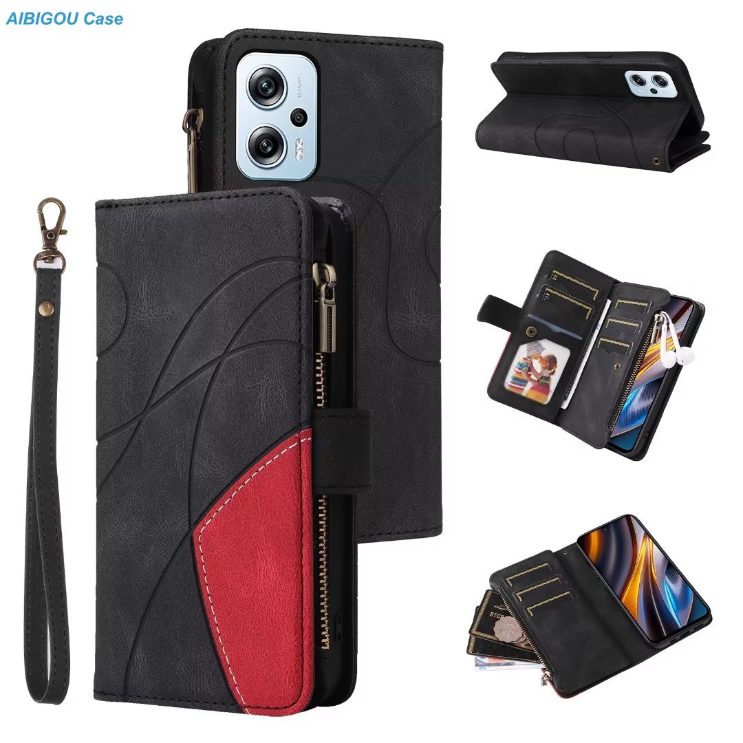 Leather Folio Wallet Case - For Motorola Edge 70 Fusion Leather