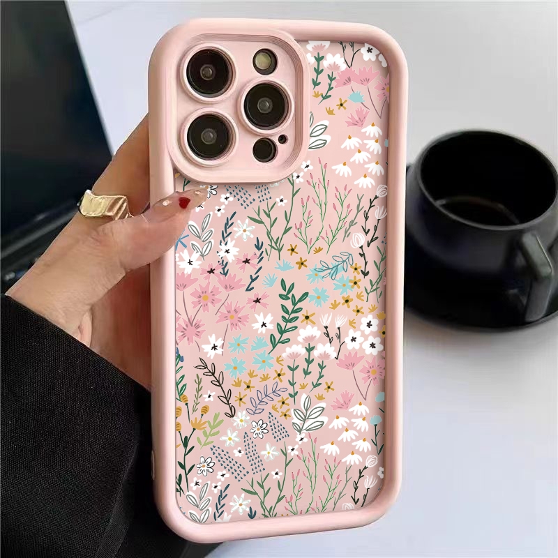 Phone Cases Xiaomi 14 - Pink High-bamboo Floral Pattern iPhone Case