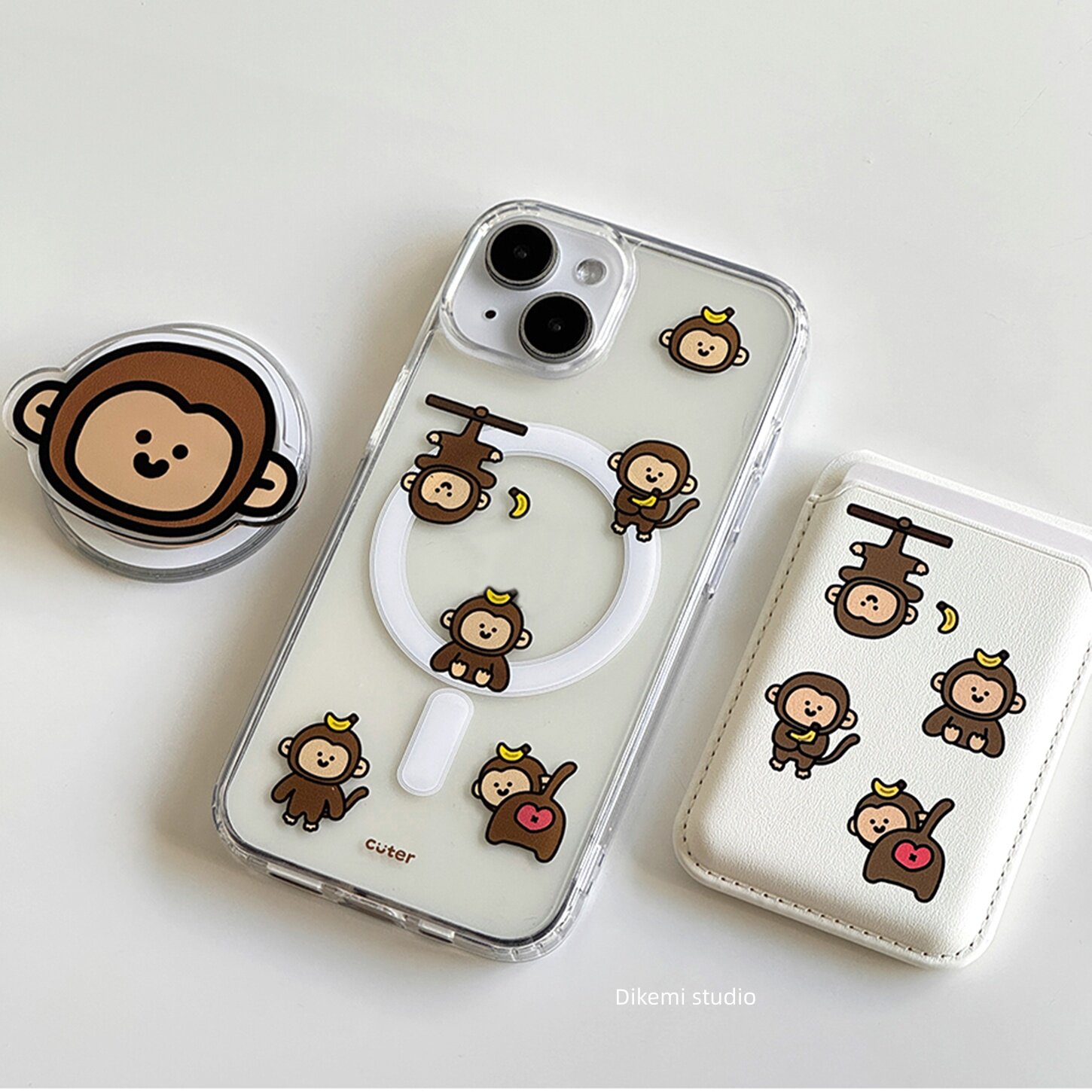 Phone Cases Brown - Brown Banana Baby Monkey Y2K INS