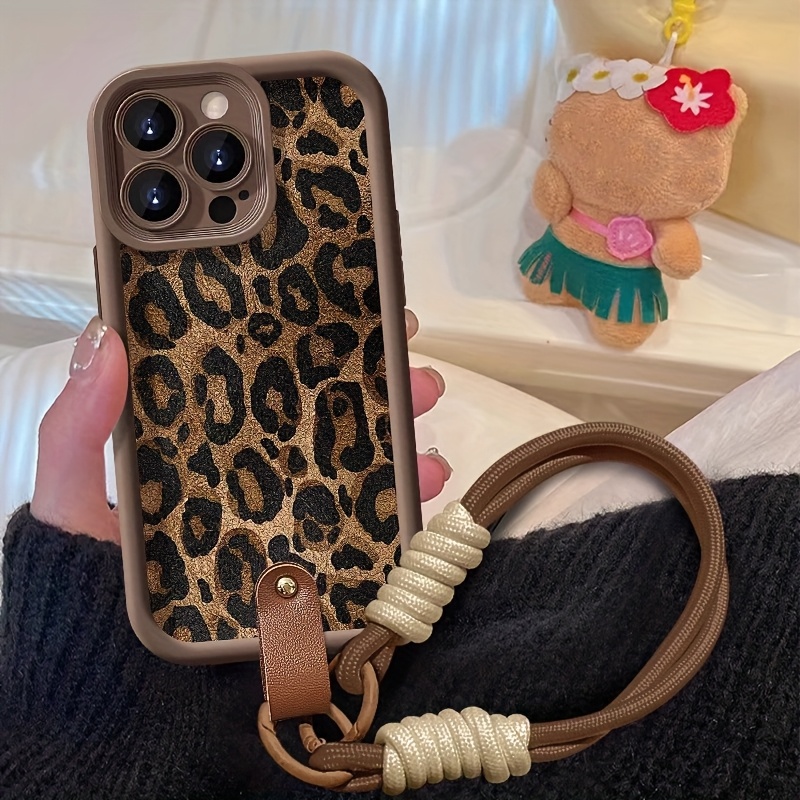 Phone Cases With Loop - Wrist Strap Leopard Print Phone Case
