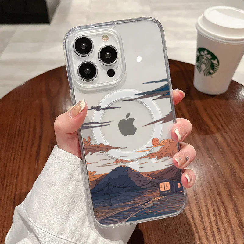 Phone Cases Magsafe - Sunset Pattern Fashion Phone Case For