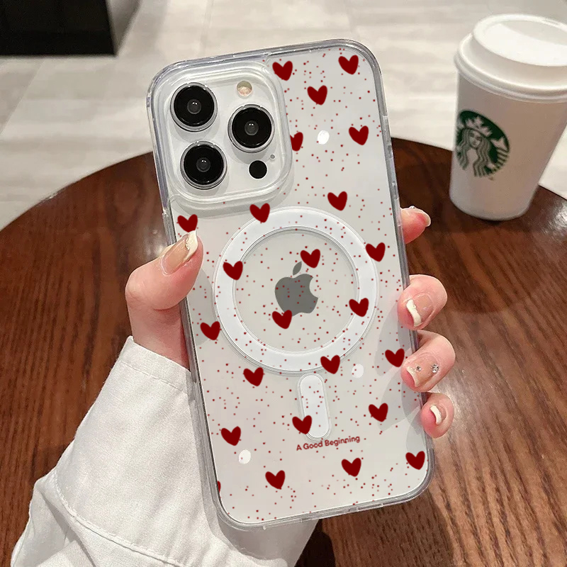 INS Red Love Heart Sexy Transp - Phone Cases Magsafe review and price