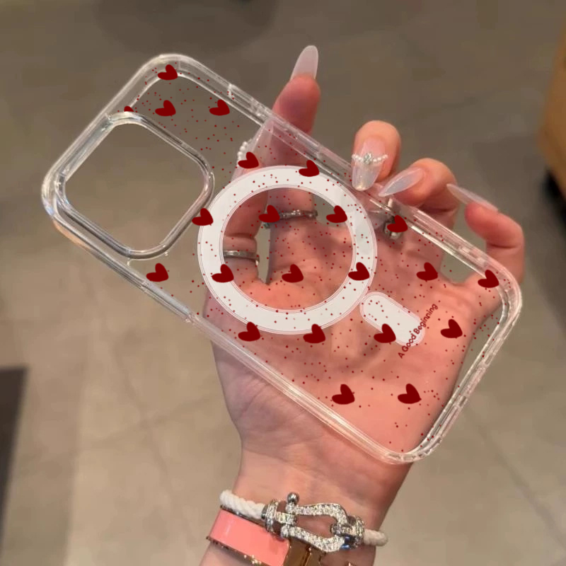 INS Red Love Heart Sexy Transp - Phone Cases Magsafe review and price