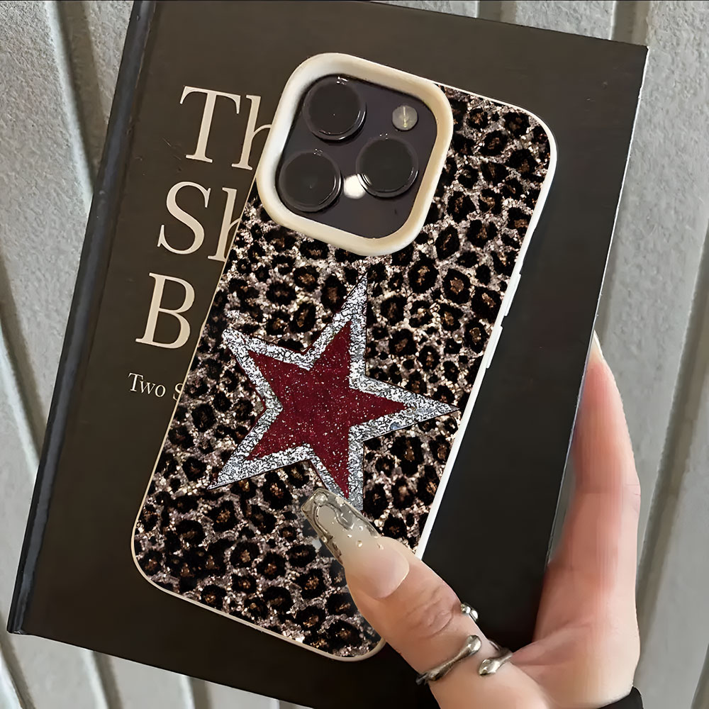 Leopard Print And Glitter Star - Phone Cases Arc review and price