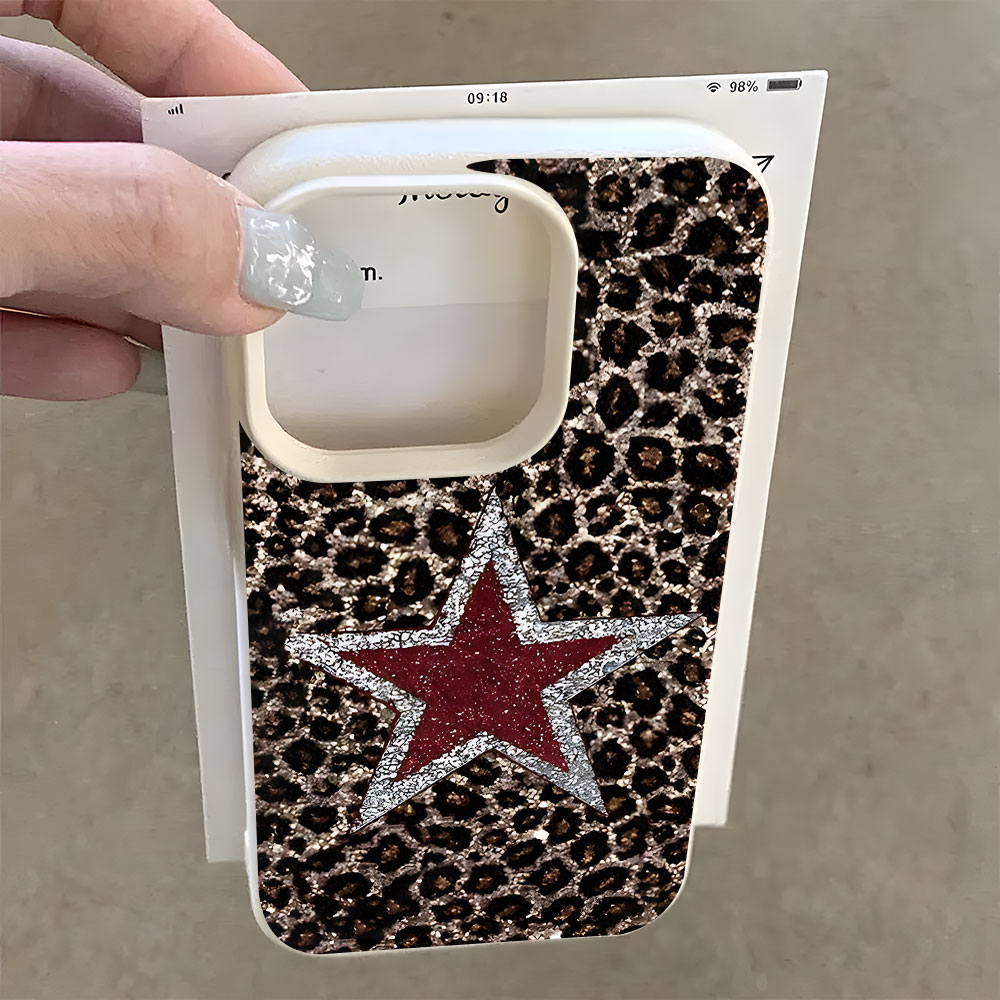 Leopard Print And Glitter Star - Phone Cases Arc review and price