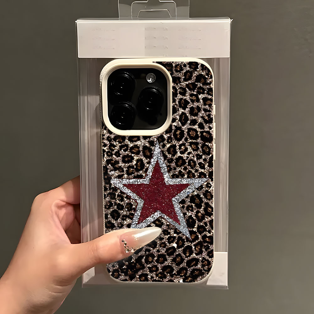 Leopard Print And Glitter Star - Phone Cases Arc review and price