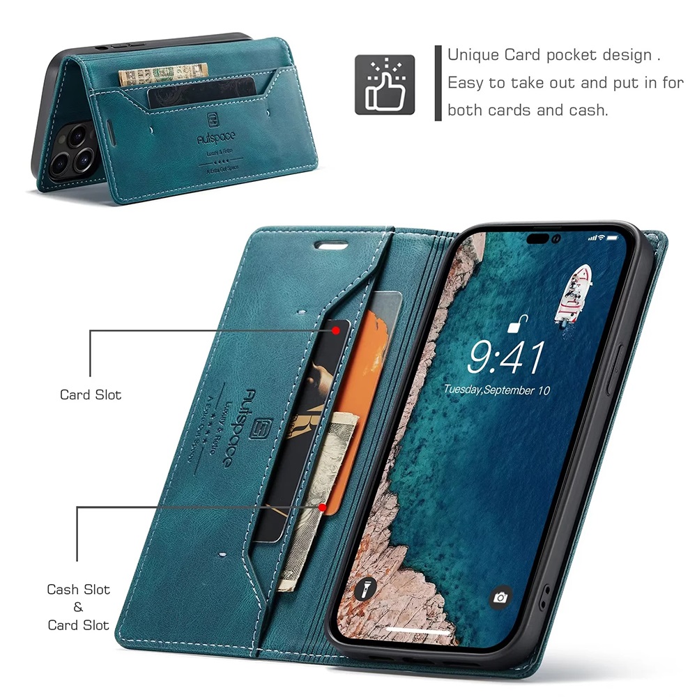 Leather Cases for iPhone 14 13 - Leather Folio Wallet Case review and price
