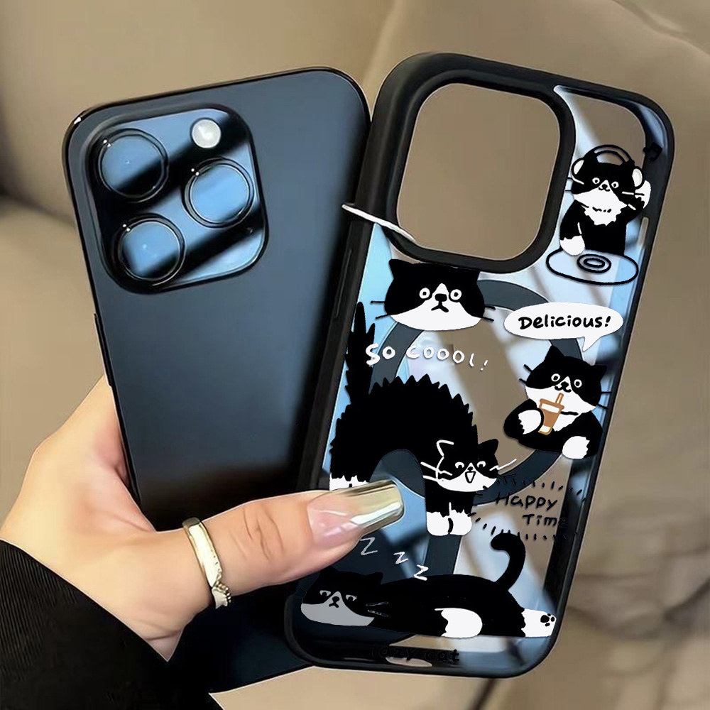 Funny Black Cat Wireless Charg - Phone Cases Magsafe review and price