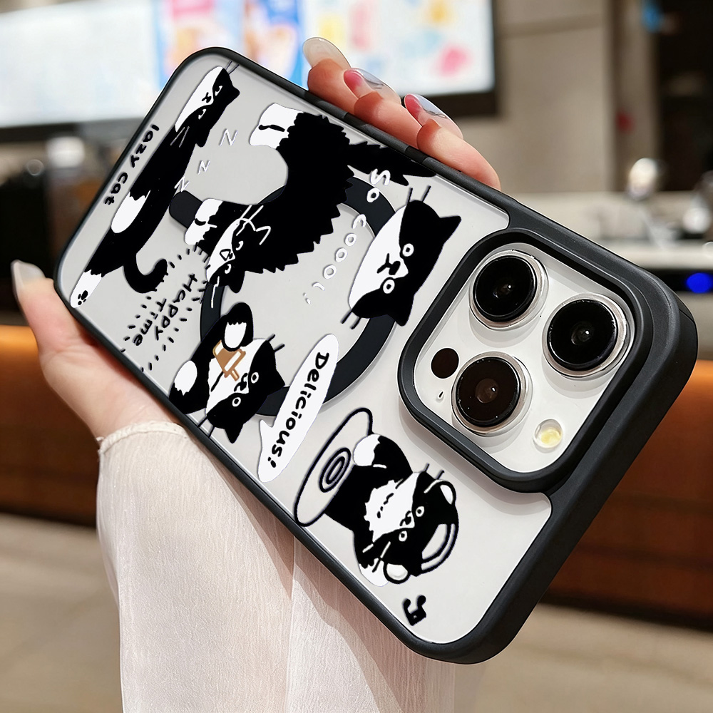 Funny Black Cat Wireless Charg - Phone Cases Magsafe review and price
