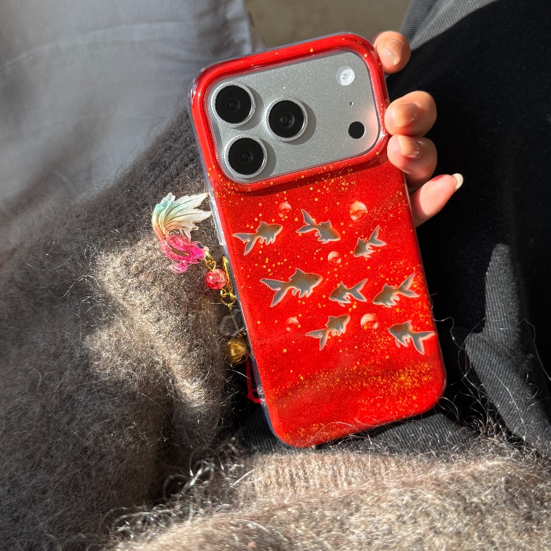 Lucky Red Glitter Goldfish & B - Phone Cases Redbubble review and price
