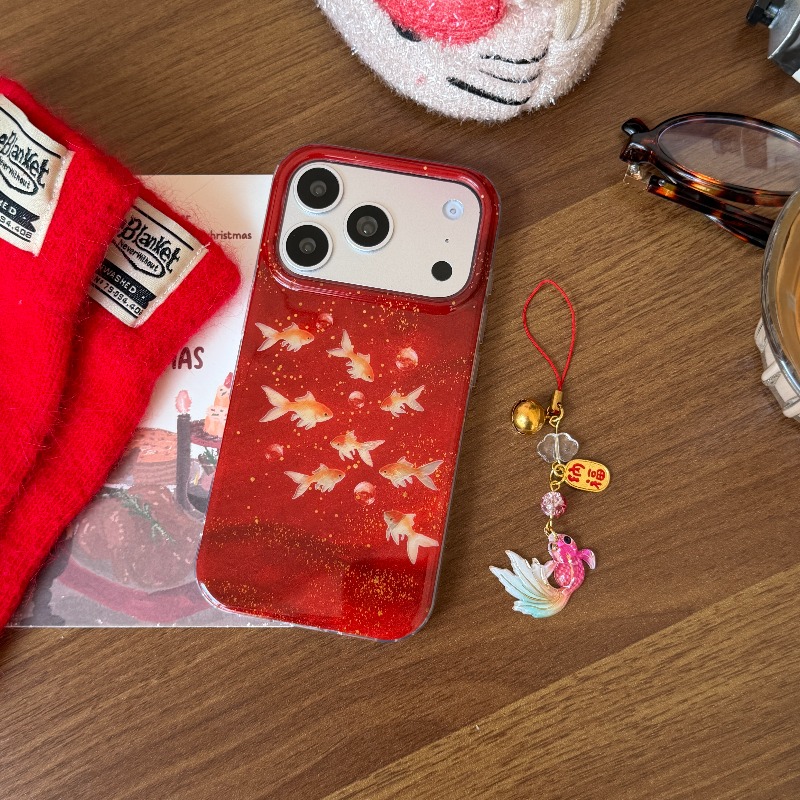 Lucky Red Glitter Goldfish & B - Phone Cases Redbubble review and price