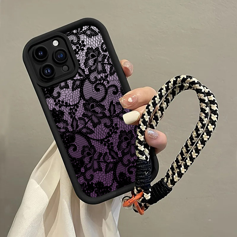 Black Purple Lace Hang Strap P - Phone Cases With Loop review and price