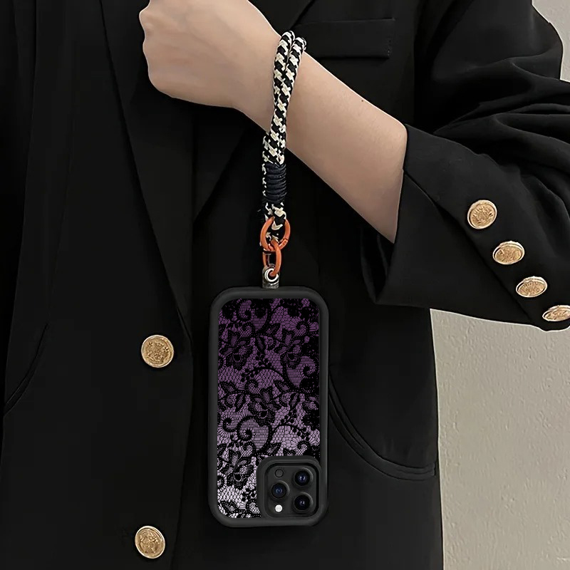 Black Purple Lace Hang Strap P - Phone Cases With Loop review and price