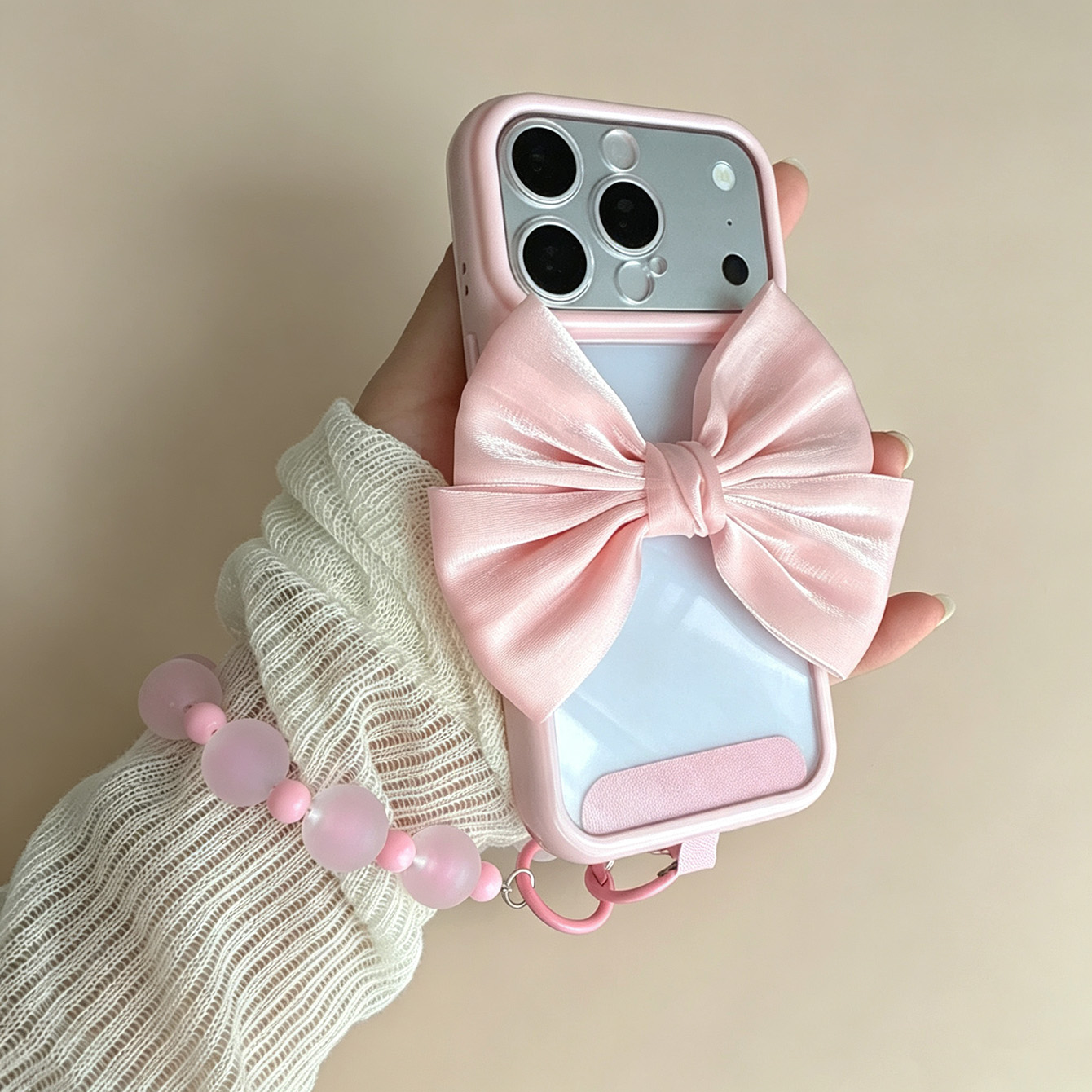 Bow Pink Frame Clear Phone Cas - Phone Cases With Loop review and price