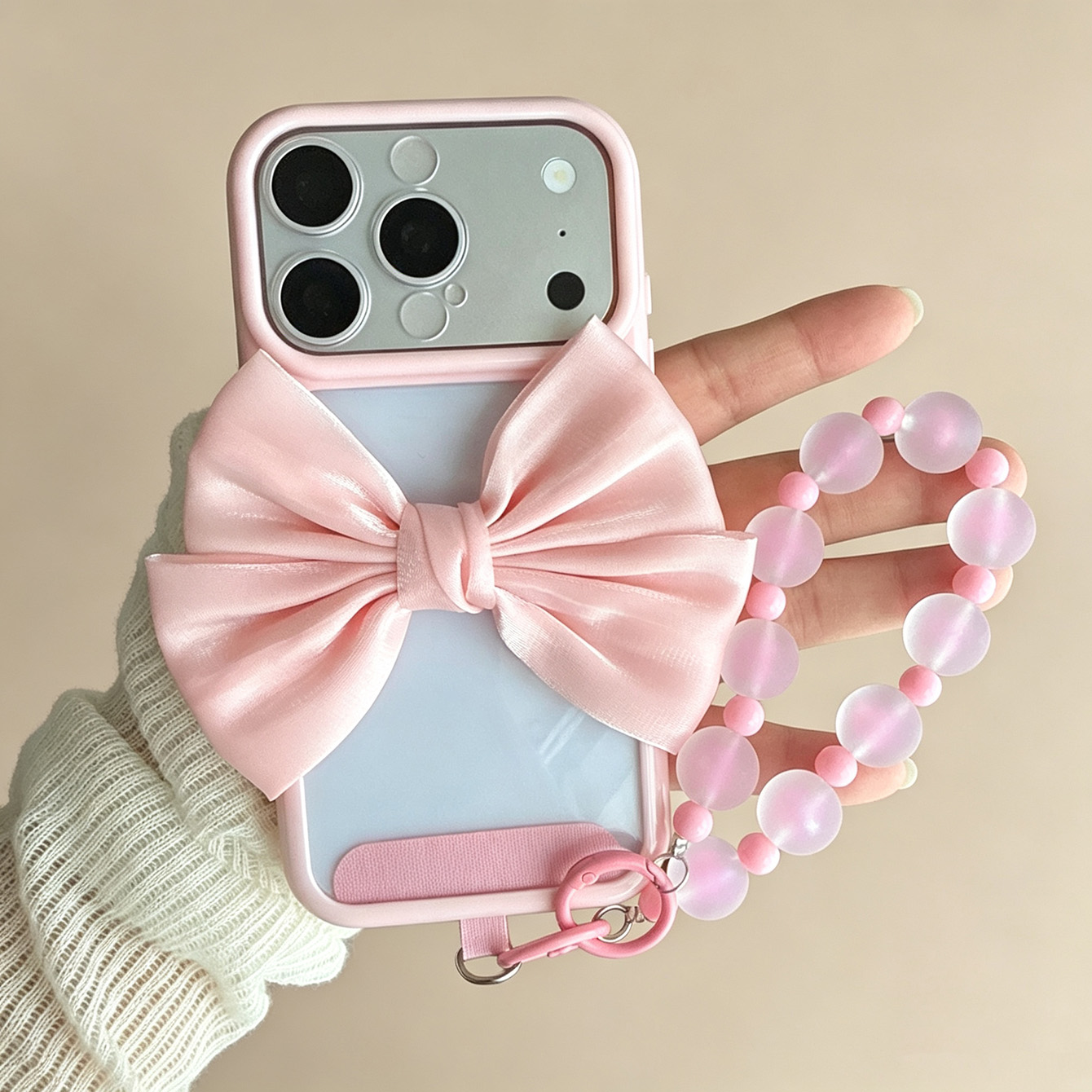 Bow Pink Frame Clear Phone Cas - Phone Cases With Loop review and price