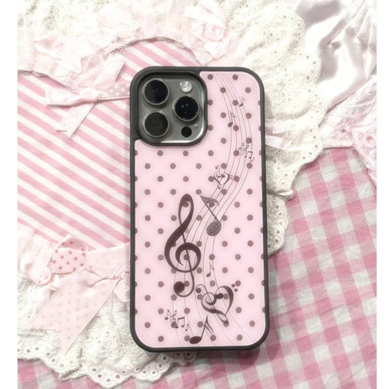 Korean ins Pink Brown Polka Do - Phone Cases Brown review and price