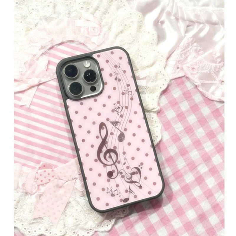 Korean ins Pink Brown Polka Do - Phone Cases Brown review and price