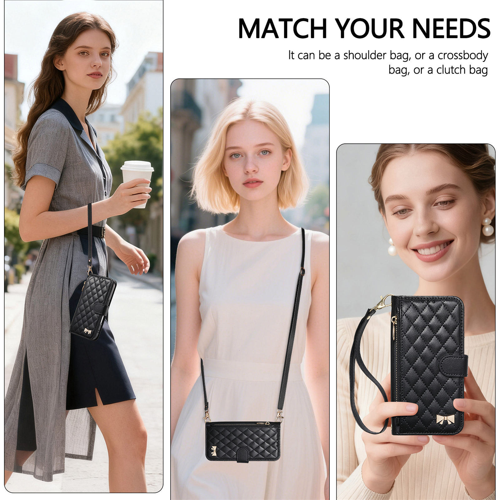 PU Leather Zipper Crossbody Wr - Phone Cases With Loop review and price