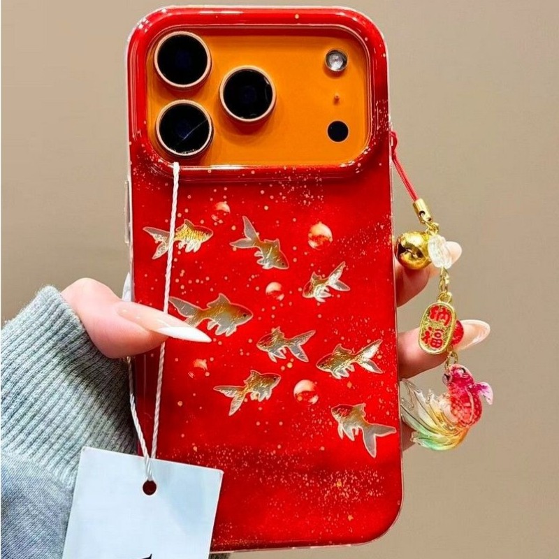 Lucky Red Glitter Goldfish & B - Phone Cases Redbubble review and price