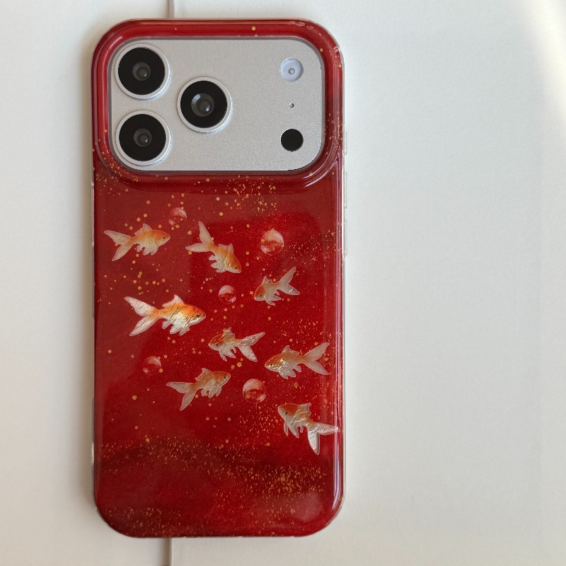 Lucky Red Glitter Goldfish & B - Phone Cases Redbubble review and price