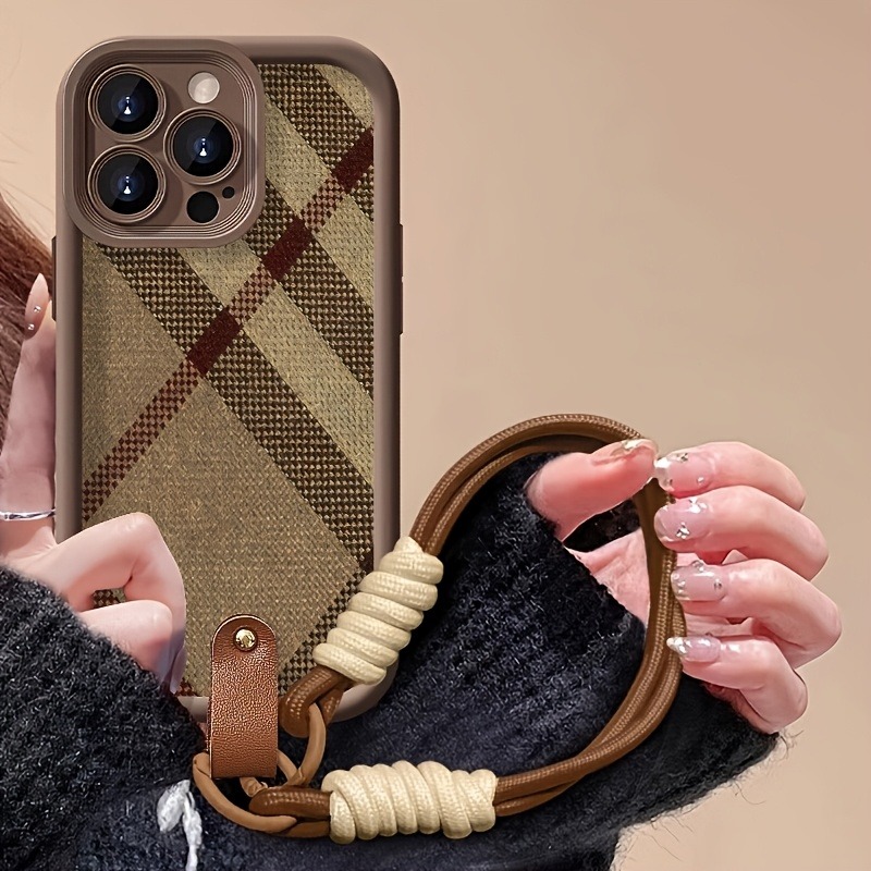 Brown Stripes Lanyard Strap Ro - Phone Cases Brown review and price