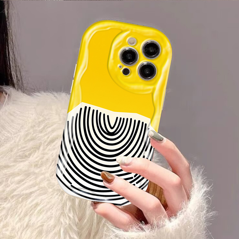 Black Arc Pattern on Yellow Ba - Phone Cases Arc review and price