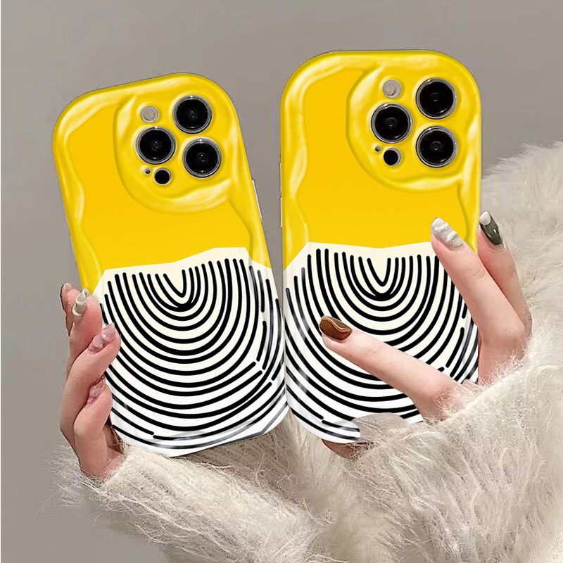 Black Arc Pattern on Yellow Ba - Phone Cases Arc review and price