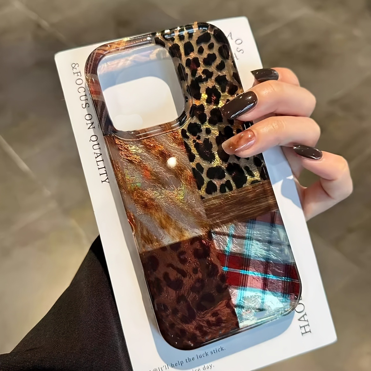 High-End Leopard Print And Tin - Phone Cases Brown review and price