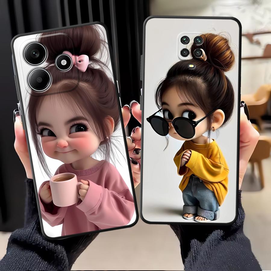 Cartoon Girl Pattern Funda Pho - Phone Cases Xiaomi 14 review and price