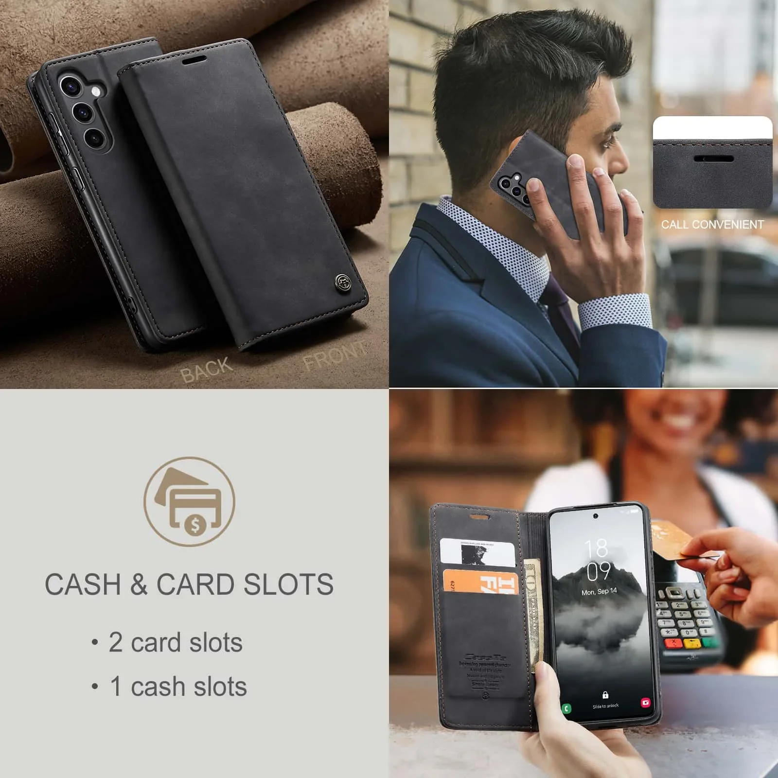 Retro Leather Flip Case For Sa - Leather Folio Wallet Case review and price