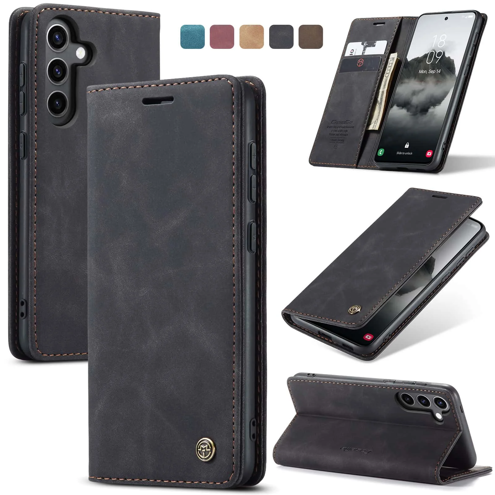 Retro Leather Flip Case For Sa - Leather Folio Wallet Case review and price