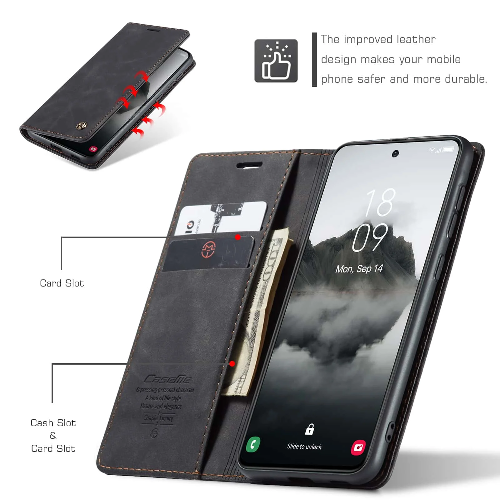 Retro Leather Flip Case For Sa - Leather Folio Wallet Case review and price
