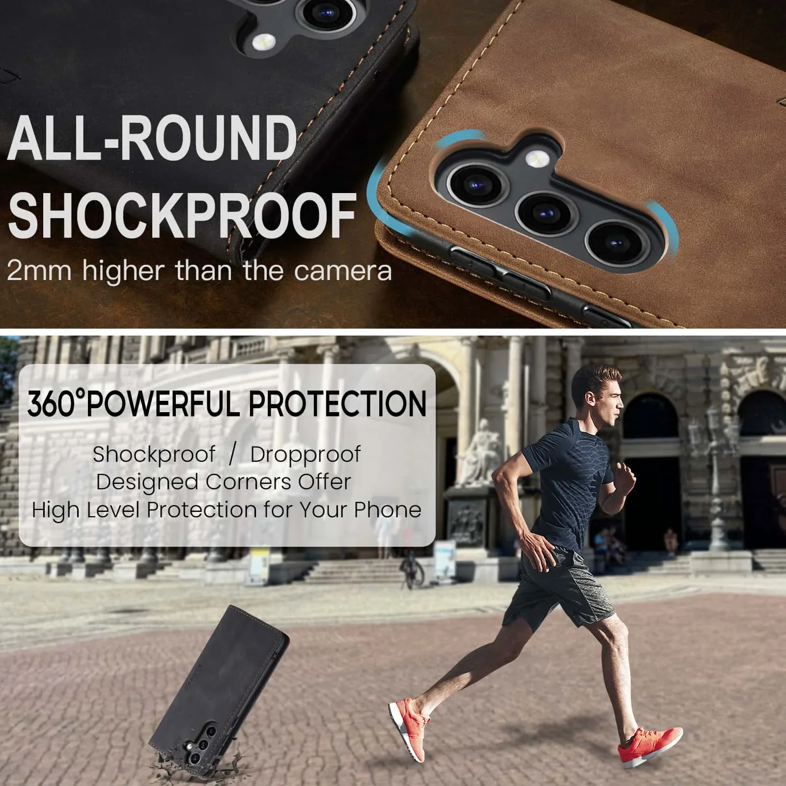 Retro Leather Flip Case For Sa - Leather Folio Wallet Case review and price