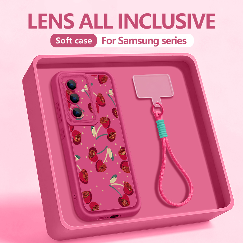 Little Cherry Pattern Lanyard  - Phone Cases With Loop review and price