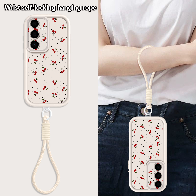 Little Cherry Pattern Lanyard  - Phone Cases With Loop review and price