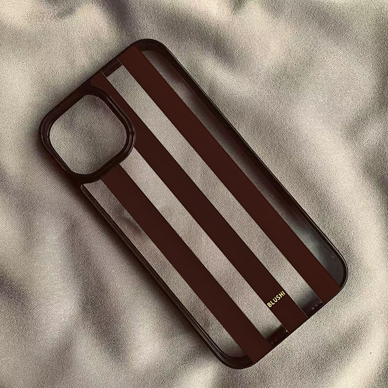 Clear Brown Stripes Phone Case - Phone Cases Brown review and price