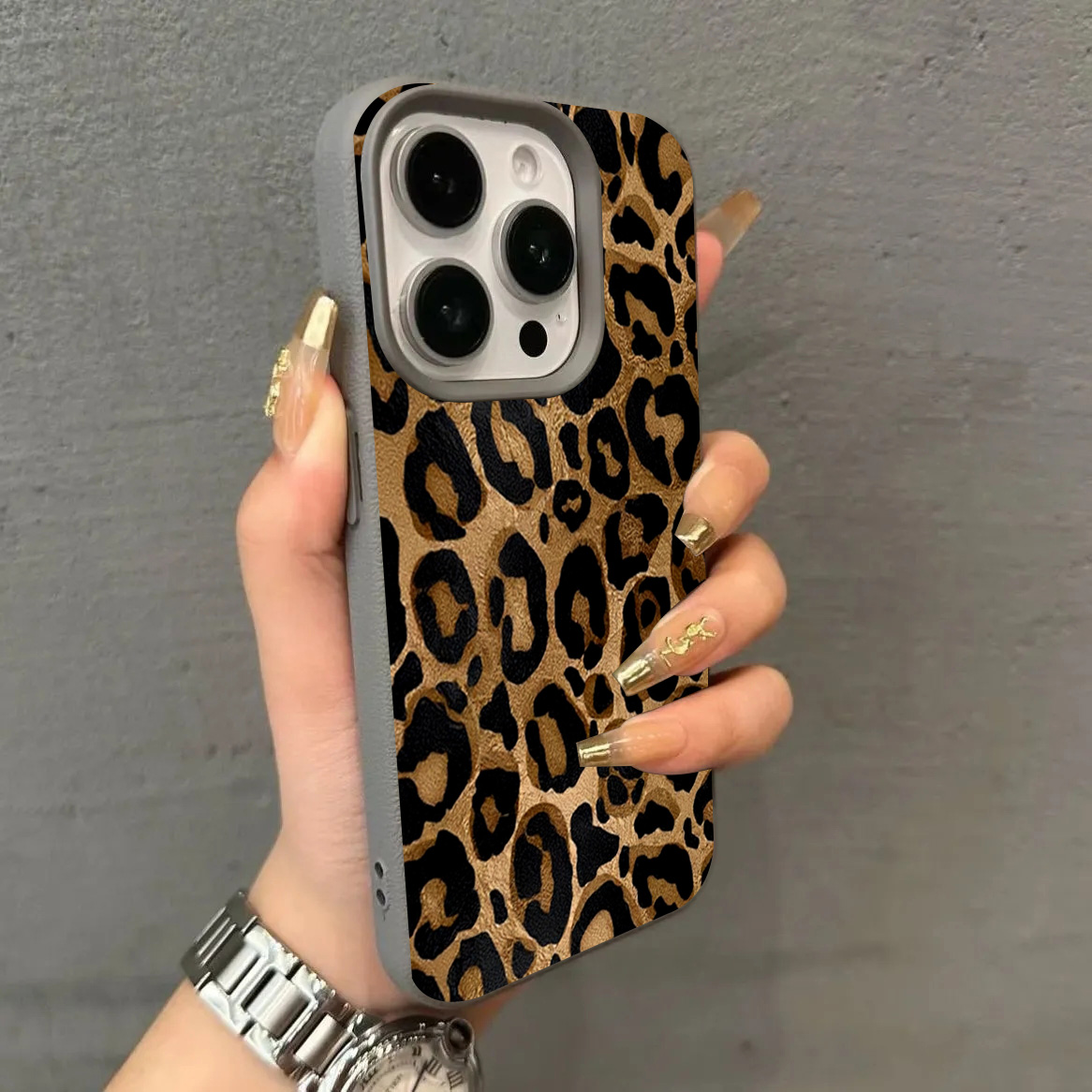 INS Brown Leopard Print Phone  - Phone Cases Brown review and price