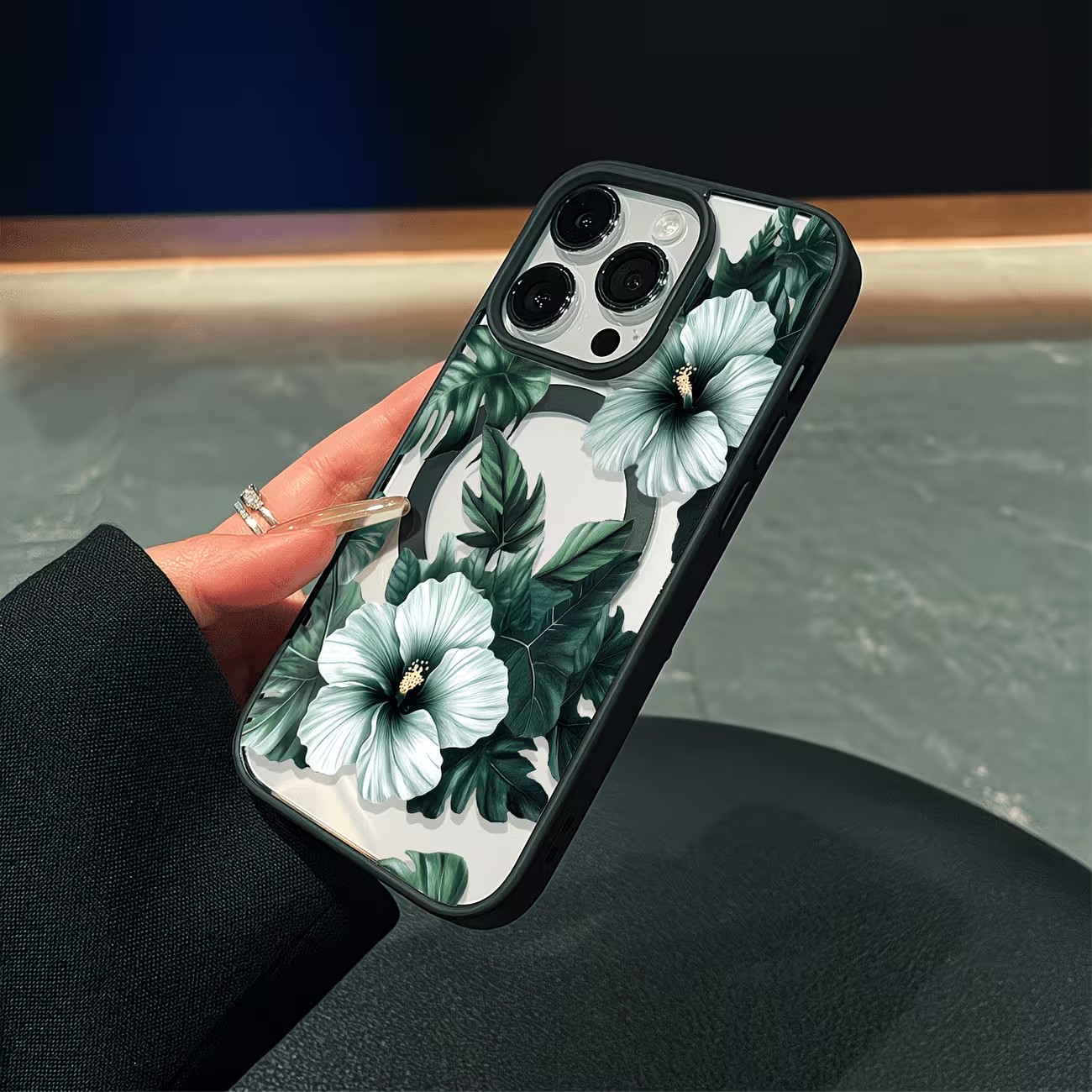 Green Floral Print Phone Case  - Phone Cases Magsafe review and price