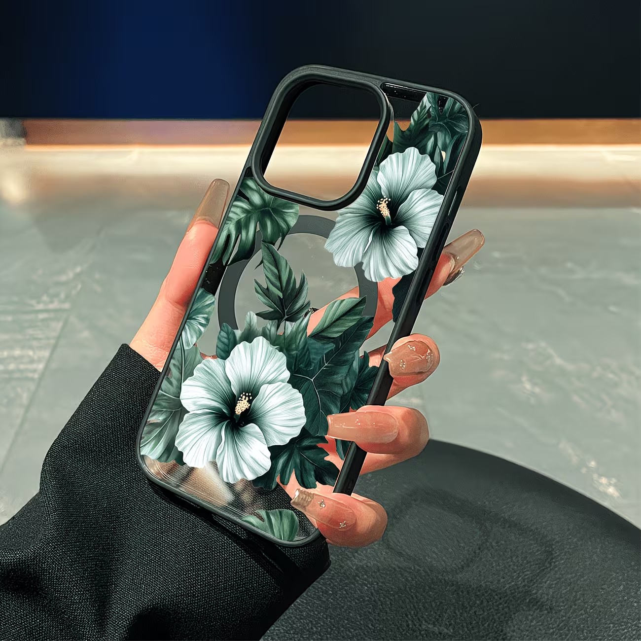 Green Floral Print Phone Case  - Phone Cases Magsafe review and price