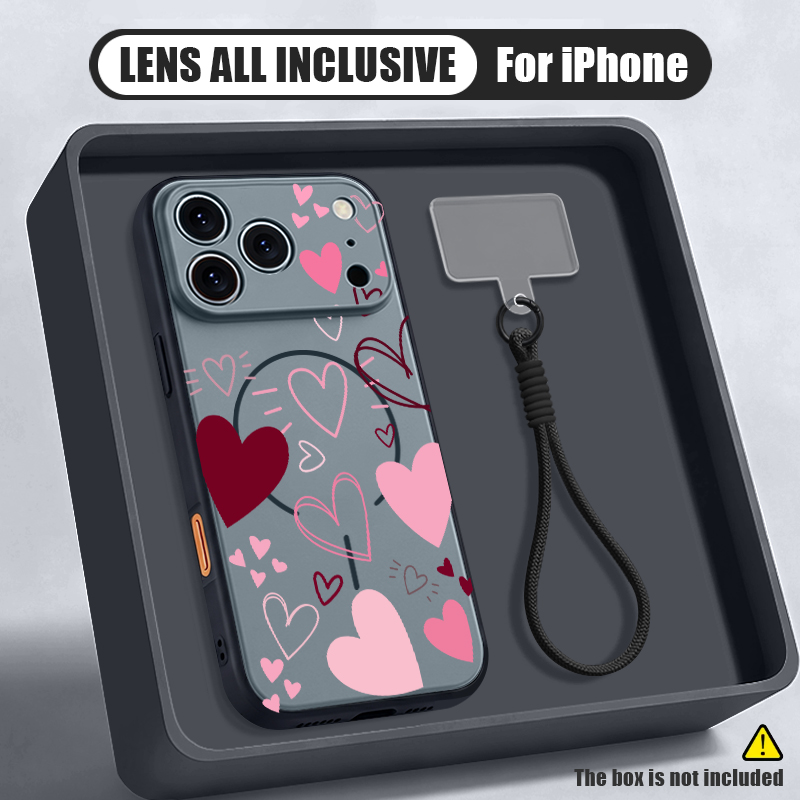 Love Heart Pattern Magnetic Ph - Phone Cases With Loop review and price