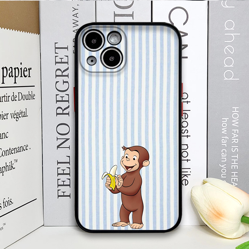 Cartoon Striped Monkey Holding - Phone Cases Iphone 12 review and price